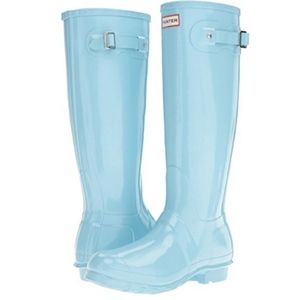 Light Blue Hunter Rain Boots
